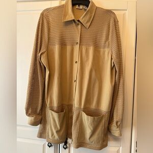 Spiegel Tan Utility Jacket with Mesh Accents Sz xl